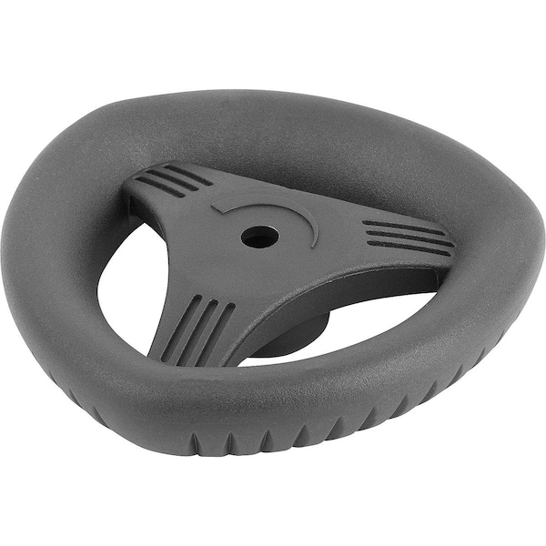 Kipp Delta Wheel D1=63 Square Socket Sw=7, Size:2, Thermoplastic Black Ral7021, Wgr Without Grip, D2=5 K0275.06307 - main